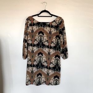 printed mini dress